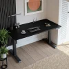 Plateau laminé noir 138 x 80 cm pour bureau, table, table basse