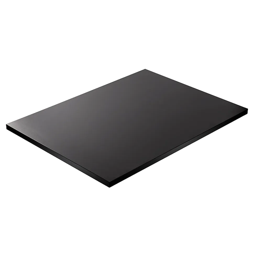 Plateau laminé noir 160 x 80 cm pour bureau, table, table basse