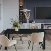 Plateau laminé noir 120 x 60 cm pour bureau, table, table basse