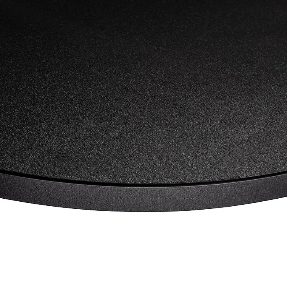 Plateau laminé noir rond, diamètre 90 cm, pour bureau, table, table basse