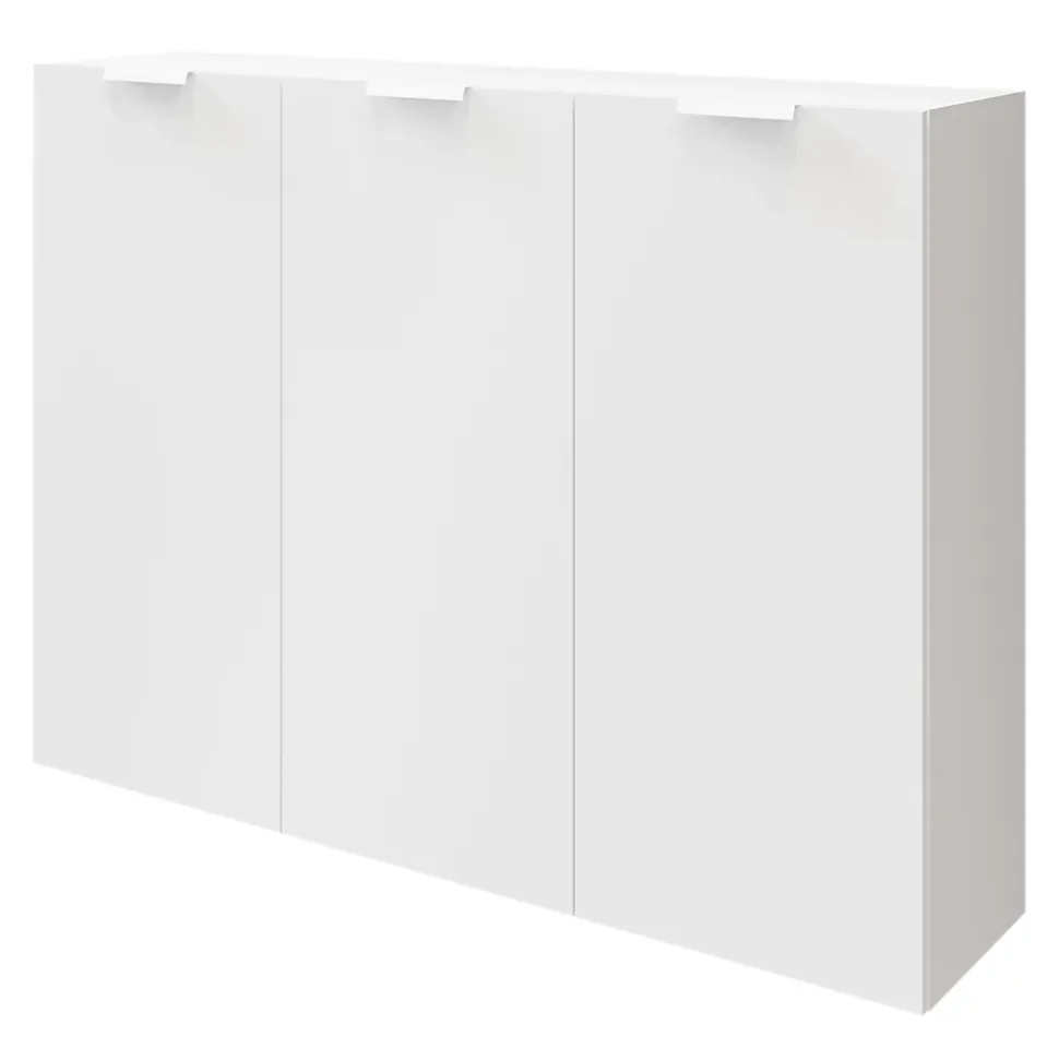 Poignée acier blanc edge Atomia L. 16,5 cm GoodHome vendue par 2