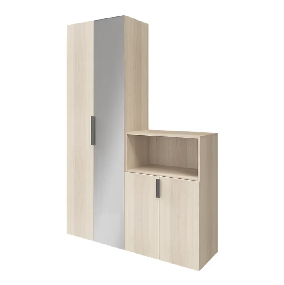 Poignée acier gris mat edge Atomia L. 16,5 cm GoodHome vendue par 2