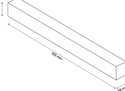 Poignée blanc GoodHome Atomia H. 2,8 x L. 15,5 x P. 1,9 cm vendue par 2