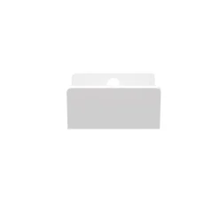 Poignée blanche en acier GoodHome Atomia H. 2,1 x L. 3,7 x P. 3,4 cm vendue par 2