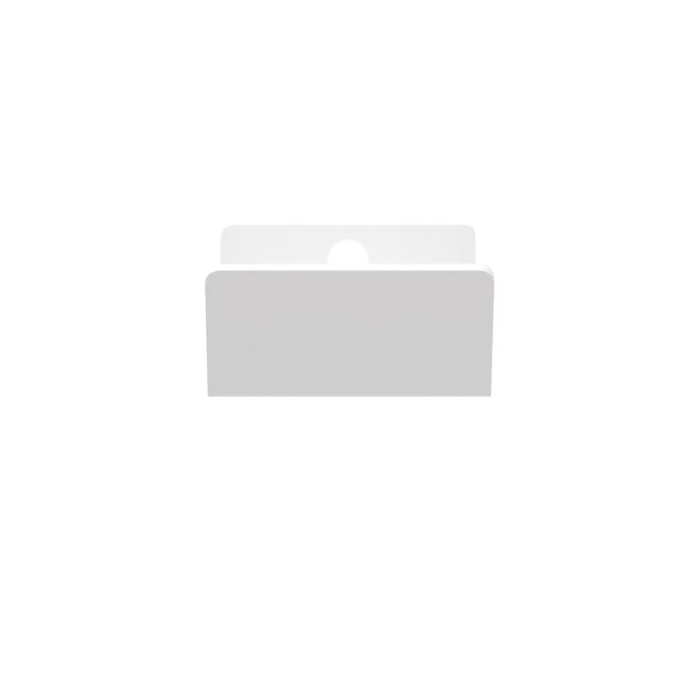 Poignée blanche en acier GoodHome Atomia H. 2,1 x L. 3,7 x P. 3,4 cm vendue par 2