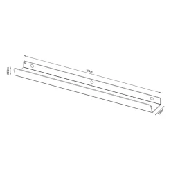 Poignée blanche en acier GoodHome Atomia H. 2,1 x L. 29,3 x P. 3,4 cm vendue par 2
