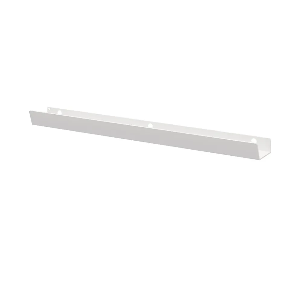 Poignée blanche en acier GoodHome Atomia H. 2,1 x L. 29,3 x P. 3,4 cm vendue par 2