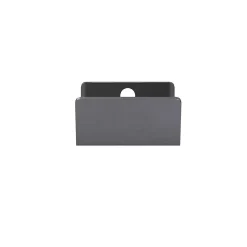 Poignée grise mate en acier GoodHome Atomia H. 2,1 x L. 3,7 x P. 3,4 cm vendue par 2