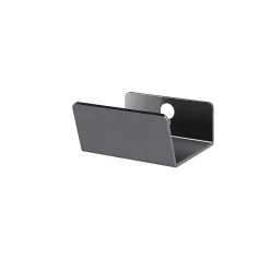 Poignée grise mate en acier GoodHome Atomia H. 2,1 x L. 3,7 x P. 3,4 cm vendue par 2