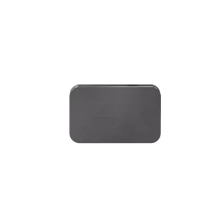Poignée grise mate en acier GoodHome Atomia H. 2,3 x L. 3,7 x P. 2,05 cm vendue par 2
