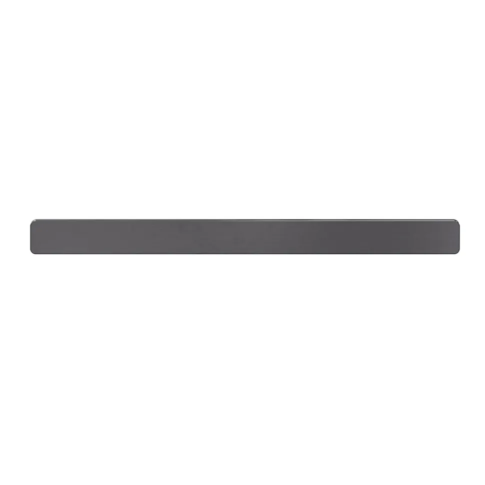Poignée grise mate en acier GoodHome Atomia H. 2,3 x L. 29,3 x P. 2,05 cm vendue par 2