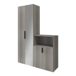 Poignée noire mate en acier GoodHome Atomia H. 2,1 x L. 29,3 x P. 3,4 cm vendue par 2