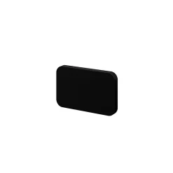 Poignée noire mate GoodHome Atomia H. 2,3 x L. 3,7 cm vendue par 2