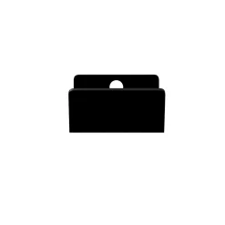 Poignée noire mate GoodHome Atomia H. 2,1 x L. 3,7 cm vendue par 2