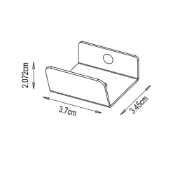 Poignée noire mate GoodHome Atomia H. 2,1 x L. 3,7 cm vendue par 2