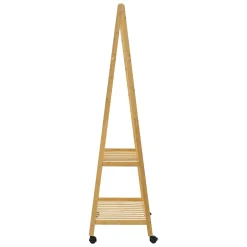 Portant à vêtements à roulettes Ullensvang Bambou 70 x 43 x 152 cm en.casa