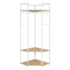 Portant à vêtements d'angle en bois et métal blanc 3 étagères et 1 penderie Homesight June l. 70 cm