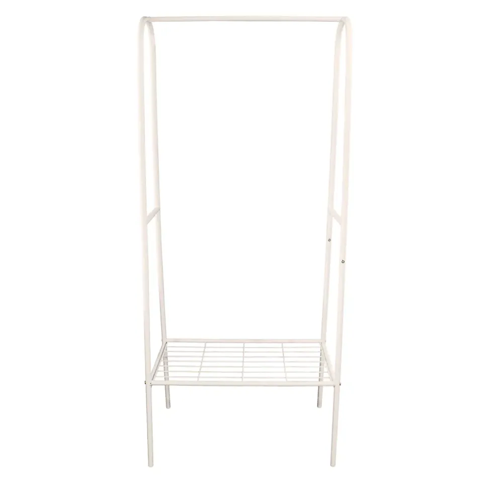 Portant à vêtements en métal beige Bridge 1 étagère et 1 penderie