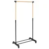 Portant à vêtements extensible effet bois