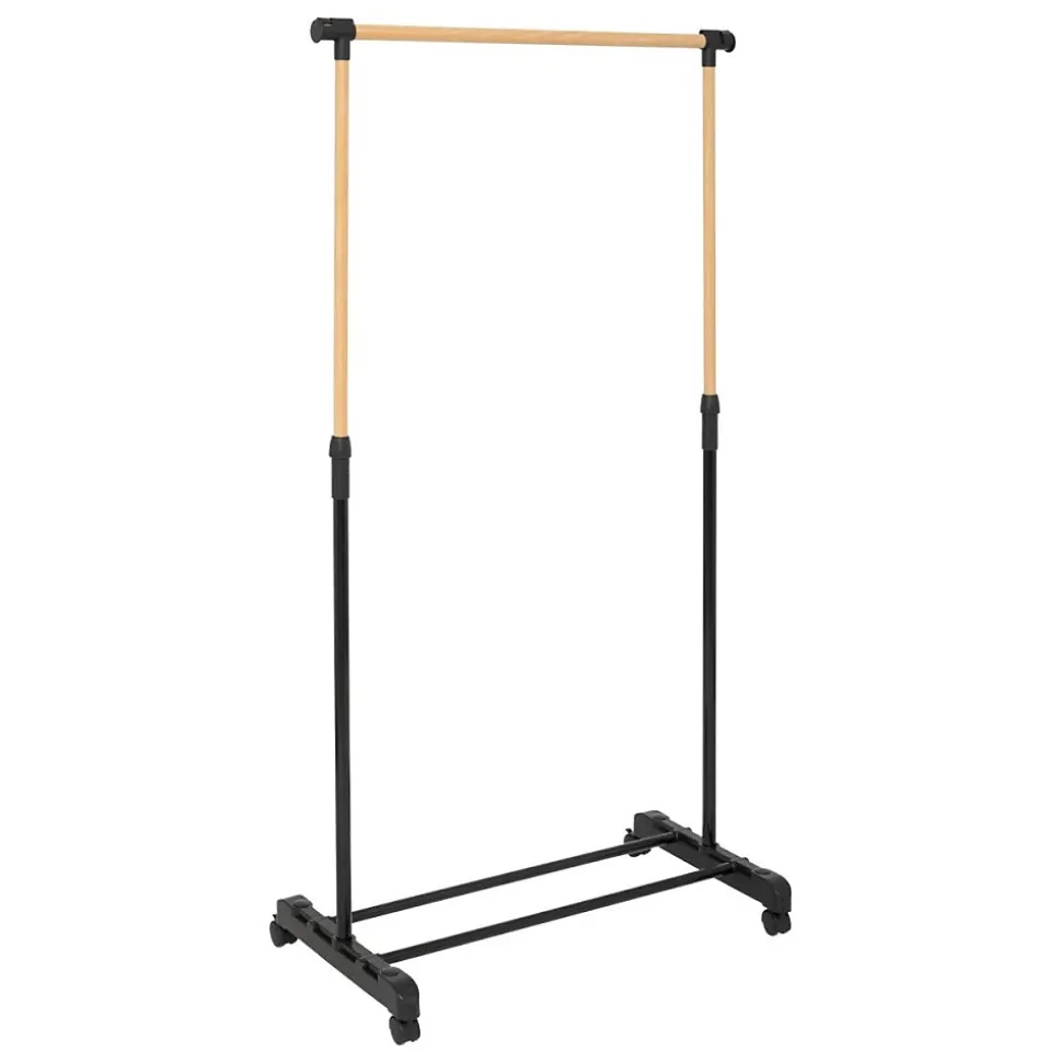 Portant à vêtements extensible effet bois