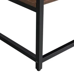 Portant à vêtements Horgau 180 x 120 x 40 cm noir effet noyer en.casa
