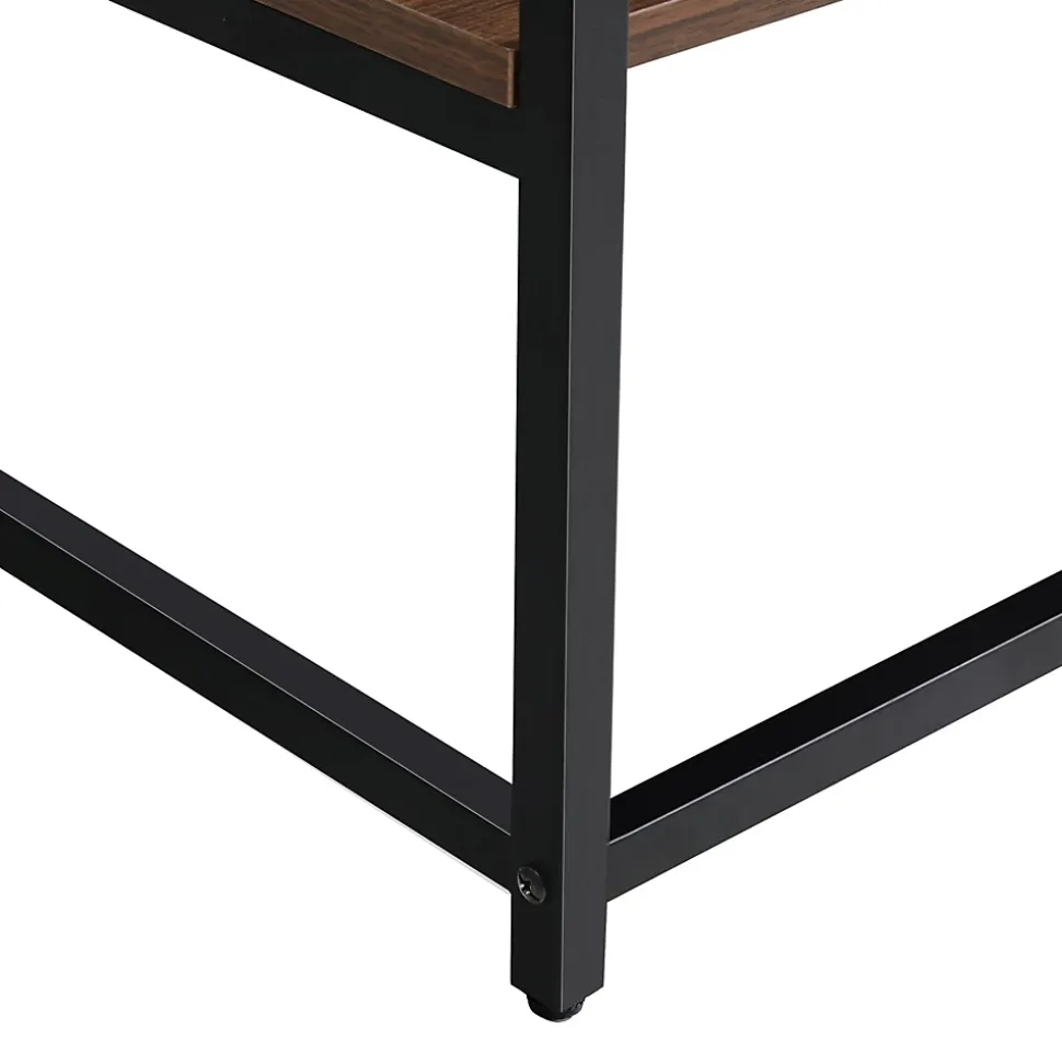 Portant à vêtements Horgau 180 x 120 x 40 cm noir effet noyer en.casa