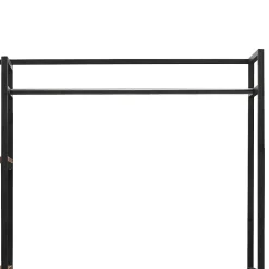 Portant à vêtements Horgau 180 x 120 x 40 cm noir effet noyer en.casa