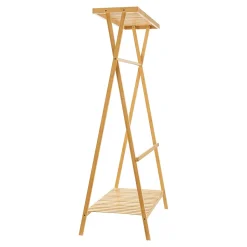 Portant à vêtements Horten bambou 140 x 90 x 45 cm naturel en.casa