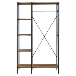 Portant à vêtements Hvidovre 170 x 100 x 35 cm noir effet bois en.casa