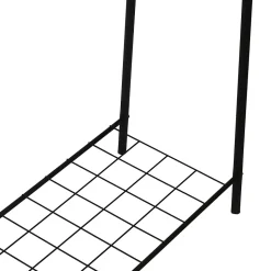 Portant à vêtements Hvorslev avec surface de stockage noir en.casa
