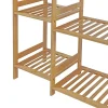 Portant à vêtements Ilomantsi bambou 165 x 122 x 35 cm naturel en.casa