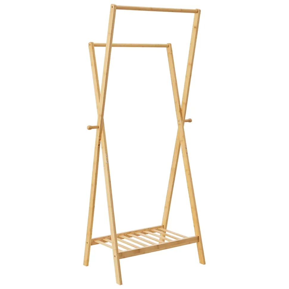 Portant à vêtements Keitele en bambou 150 x 60 x 42 cm en.casa