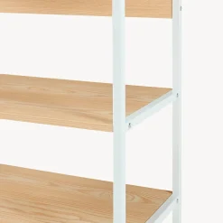 Portant à vêtements Larem avec 4 étagères 180 x 84 x 40 cm blanc effet chêne en.casa