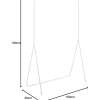 Portant à vêtements minimaliste en métal blanc 100 x 45 x 150 cm
