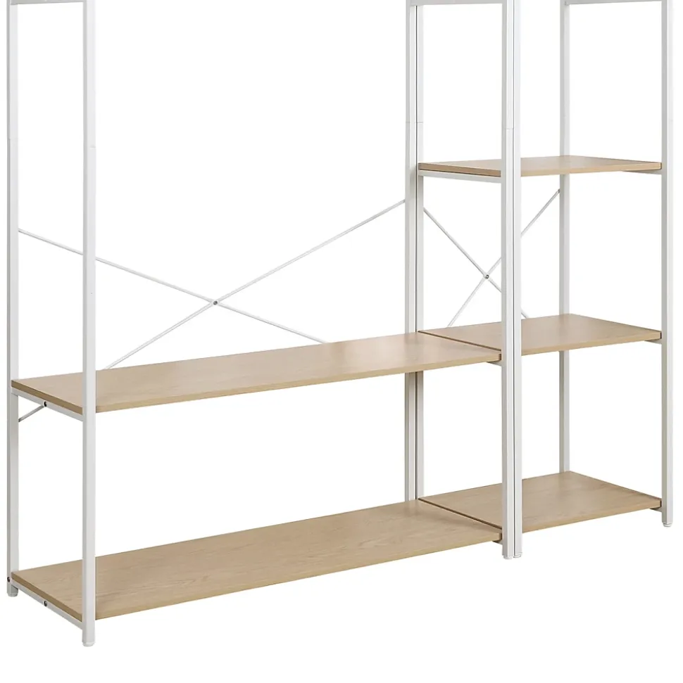 Portant à vêtements modulable en bois et métal blanc Homesight June l. 160 cm