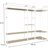 Portant à vêtements modulable en bois et métal blanc Homesight June l. 230 cm
