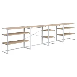 Portant à vêtements modulable sous combles en bois et métal noir 4 étagères et 2 penderies Homesight Kadra l. 400 cm