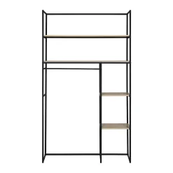 Portant à vêtements modulable en bois et métal noir Homesight Pharell l. 120 cm