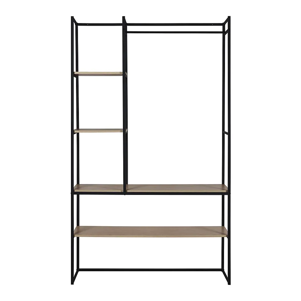 Portant à vêtements modulable en bois et métal noir Homesight Pharell l. 120 cm