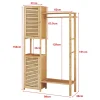 Portant à vêtements Oldsum bambou 164 x 99 x 29 cm naturel en.casa