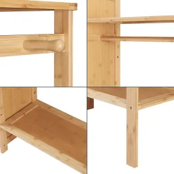 Portant à vêtements Oldsum bambou 164 x 99 x 29 cm naturel en.casa