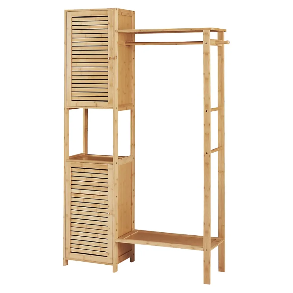 Portant à vêtements Oldsum bambou 164 x 99 x 29 cm naturel en.casa