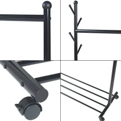 Portant à vêtements Snaasa 170 x 105 x 43 cm noir en.casa