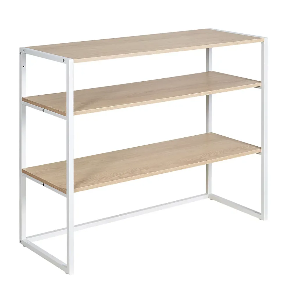 Portant à vêtements sous combles en bois et métal blanc 3 étagères Homesight Kadra l. 100 cm