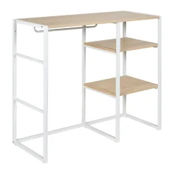 Portant à vêtements sous combles en bois et métal blanc 3 étagères et 1 penderie Homesight Kadra l. 100 cm