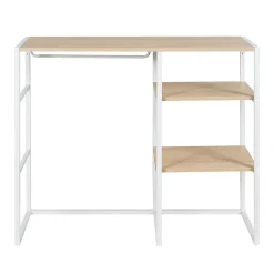 Portant à vêtements sous combles en bois et métal blanc 3 étagères et 1 penderie Homesight Kadra l. 100 cm