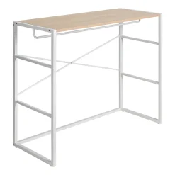 Portant à vêtements sous combles en bois et métal blanc 1 étagère et 1 penderie Homesight Kadra l. 100 cm