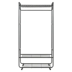 Portant à vêtements Vestvaagoey acier 176 x 90 x 40 cm noir en.casa