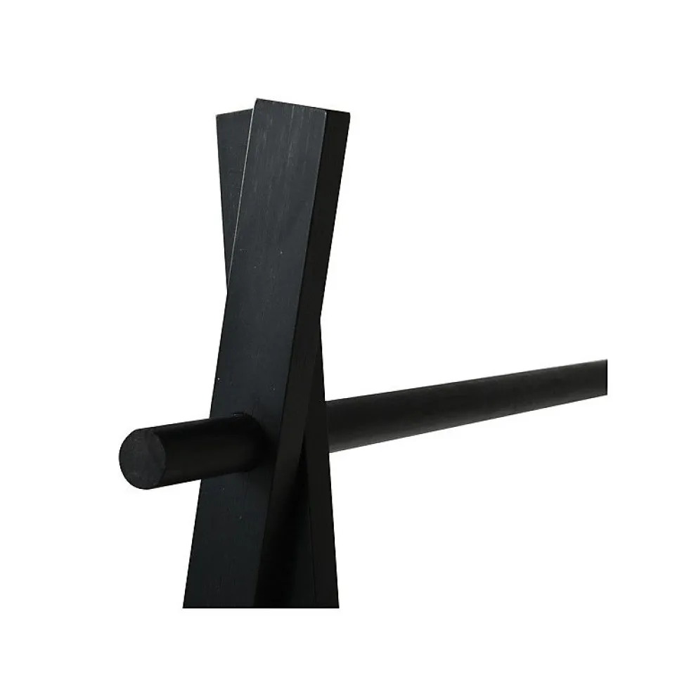 Portant Bambou avec deux étagères MIA Noir MSV