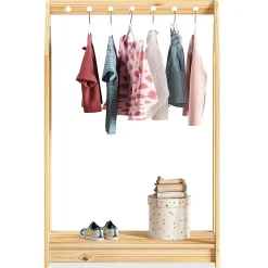 Portant enfant SALLY en pin massif - Coloris naturel